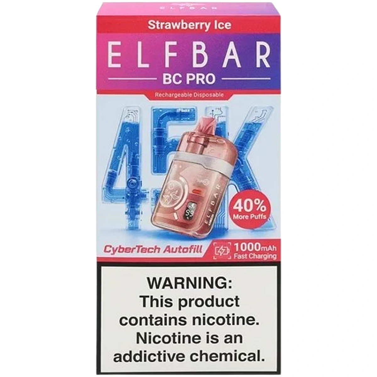 ELF BAR BC PRO - 45000 PUFFS STRAWBERRY ICE