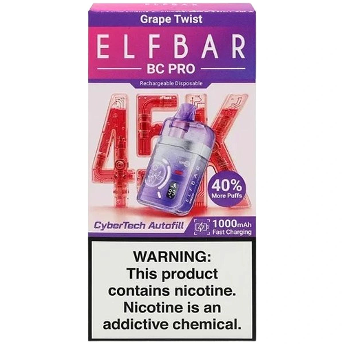 ELF BAR BC PRO - 45000 PUFFS GRAPE TWIST